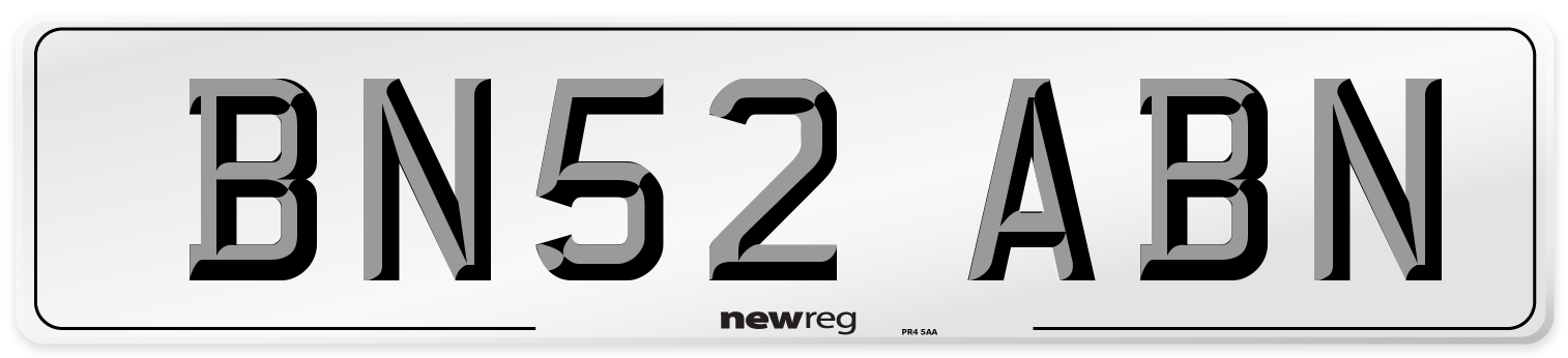 BN52 ABN Number Plate from New Reg